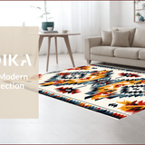 Ultra Soft Area Rug, Non Slip, Stain Resistant, Washable Area Rugs for Living Room, Bedroom, Southwestern Ivory Bathroom Rug with Non-Slip Backing(Red)