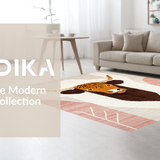 Ultra Soft Area Rug, Non Slip, Stain Resistant, Washable Area Rugs for Living Room, Bedroom, Quirky Nature-Inspired Decorative Piece(Brown)