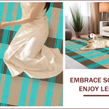 Ultra Soft Area Rug, Non Slip, Stain Resistant, Washable Area Rugs for Living Room, Bedroom, Modern Checked Abstract(Beige)