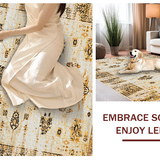 Eclectic Indigo Trellis Accent(Beige)