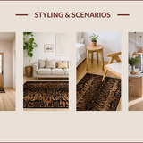 Ultra Soft Area Rug, Non Slip, Stain Resistant, Washable Area Rugs for Living Room, Bedroom, Bold Wildlife Inspired Decor(Brown)