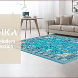 Ultra Soft Area Rug, Non Slip, Stain Resistant, Washable Area Rugs for Living Room, Bedroom, Durable Wool Entryway Pastel Area Rug(Blue)