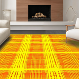 Ultra Soft Area Rug, Non Slip, Stain Resistant, Washable Area Rugs for Living Room, Bedroom, Artistic Mid Century Color Fusion(Yellow)