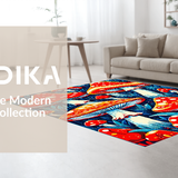 Eclectic Textured Rainbow Motif(Red)