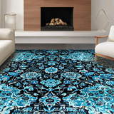 Contemporary Distressed Floral Harmony(Black)