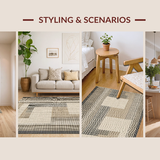 Sleek Transitional Geometric Arrangement(Beige)