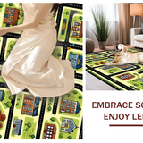 Ultra Soft Area Rug, Non Slip, Stain Resistant, Washable Area Rugs for Living Room, Bedroom, Charming Adventure Playground Aesthetic(Brown)