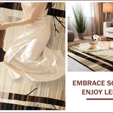 Ultra Soft Area Rug, Non Slip, Stain Resistant, Washable Area Rugs for Living Room, Bedroom, Stylish Nature-Inspired Aesthetic(Beige)