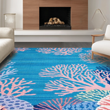 Chic Coral Symmetrical Craftsmanship(Blue)