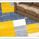 Ultra Soft Area Rug, Non Slip, Stain Resistant, Washable Area Rugs for Living Room, Bedroom, Chic Contemporary Lattice Design(Yellow)