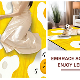 Ultra Soft Area Rug, Non Slip, Stain Resistant, Washable Area Rugs for Living Room, Bedroom, Adorable Egg-Inspired Visuals(Yellow)