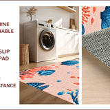 Ultra Soft Area Rug, Non Slip, Stain Resistant, Washable Area Rugs for Living Room, Bedroom, Soft Ocean Inspired Entryway Rug for Modern Homes(Pink)