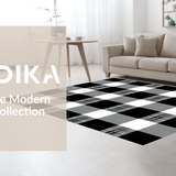 Cozy Minimalist Checked Texture(Black)