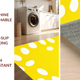 Ultra Soft Area Rug, Non Slip, Stain Resistant, Washable Area Rugs for Living Room, Bedroom, Joyful Abstract Playful Composition(Yellow)