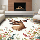 Ultra Soft Area Rug, Non Slip, Stain Resistant, Washable Area Rugs for Living Room, Bedroom, Elegant Soft Abstract Jungle Theme(Brown)