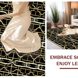 Sophisticated Black and Gold Geometry(Black)
