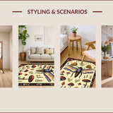 Ultra Soft Area Rug, Non Slip, Stain Resistant, Washable Area Rugs for Living Room, Bedroom, Fantasy Boho Dining Room Stain-Resistant Rug(Brown)