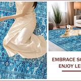 Ultra Soft Area Rug, Non Slip, Stain Resistant, Washable Area Rugs for Living Room, Bedroom, Soft Blue Under Table Dining Room Rug(Blue)