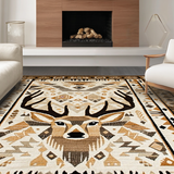 Ultra Soft Area Rug, Non Slip, Stain Resistant, Washable Area Rugs for Living Room, Bedroom, Rustic Earthy Animal Hide Aesthetic(Beige)