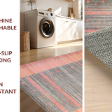 Ultra Soft Area Rug, Non Slip, Stain Resistant, Washable Area Rugs for Living Room, Bedroom, Cute Bow Silhouette Rug with Modern Outline Pattern and Subtle Preppy Flourish(Gray)