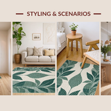 Elegant Sage Abstract Motif(Green)