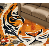 Ultra Soft Area Rug, Non Slip, Stain Resistant, Washable Area Rugs for Living Room, Bedroom, Cozy Camel Ethnic Print(Orange)