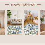 Ultra Soft Area Rug, Non Slip, Stain Resistant, Washable Area Rugs for Living Room, Bedroom, Eclectic Pastel Living Room Washable Area Rug(Blue)