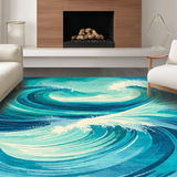 Coastal Inspired Ocean Wave Design(Blue)