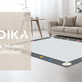 Contemporary Grey Toned Geometric Flair(Gray)