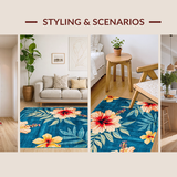 Lively High Low Pile Design(Blue)