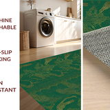 Ultra Soft Area Rug, Non Slip, Stain Resistant, Washable Area Rugs for Living Room, Bedroom, Distinctive Green Toned Animal Motif(Green)