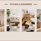 Ultra Soft Area Rug, Non Slip, Stain Resistant, Washable Area Rugs for Living Room, Bedroom, Contemporary Textured Hide Design(Beige)