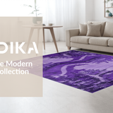 Ultra Soft Area Rug, Non Slip, Stain Resistant, Washable Area Rugs for Living Room, Bedroom, Trendy Plush Watercolor Design(Purple)