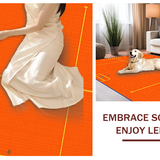 Ultra Soft Area Rug, Non Slip, Stain Resistant, Washable Area Rugs for Living Room, Bedroom, Dynamic Colorful Controller Motif(Orange)