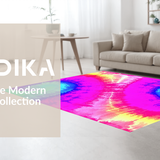 Ultra Soft Area Rug, Non Slip, Stain Resistant, Washable Area Rugs for Living Room, Bedroom, Energetic Gradient Cozy Style(Pink)