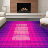 Ultra Soft Area Rug, Non Slip, Stain Resistant, Washable Area Rugs for Living Room, Bedroom, Eclectic Multi-Toned Ethnic Weave(Purple)