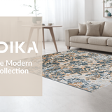 Ultra Soft Area Rug, Non Slip, Stain Resistant, Washable Area Rugs for Living Room, Bedroom, Elegant Neutral Medallion Design(Brown)