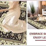 Ultra Soft Area Rug, Non Slip, Stain Resistant, Washable Area Rugs for Living Room, Bedroom, Luxurious Earth Tone Floral Design(Beige)