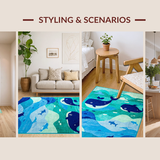 Blue Graphic Fantasy Scene(Blue)