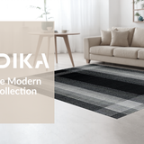 Contemporary Charcoal Geometric Design(Gray)