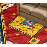 Ultra Soft Area Rug, Non Slip, Stain Resistant, Washable Area Rugs for Living Room, Bedroom, Tribal Multi-Color Living Room Wool Carpet(White)