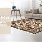 Ultra Soft Area Rug, Non Slip, Stain Resistant, Washable Area Rugs for Living Room, Bedroom, Neutral Tribal Geometric Living Room Stain-Resistant Rug(Blue)