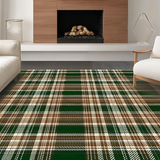 Ultra Soft Area Rug, Non Slip, Stain Resistant, Washable Area Rugs for Living Room, Bedroom, Charming Cabin Pine Tree Design(Brown)
