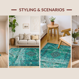 Elegant Earthy Circular Tapestry(Blue)