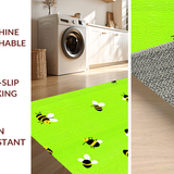 Ultra Soft Area Rug, Non Slip, Stain Resistant, Washable Area Rugs for Living Room, Bedroom, Playful Yellow Nature Scene(Green)