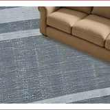 Ultra Soft Area Rug, Non Slip, Stain Resistant, Washable Area Rugs for Living Room, Bedroom, Waterproof Black & White Patio Decor(Blue)