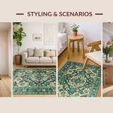 Artful Retro Leafy Composition(Green)