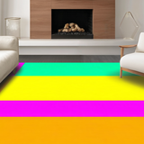 Ultra Soft Area Rug, Non Slip, Stain Resistant, Washable Area Rugs for Living Room, Bedroom, Vibrant Gradient Abstract Aesthetic(Yellow)
