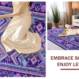 Ultra Soft Area Rug, Non Slip, Stain Resistant, Washable Area Rugs for Living Room, Bedroom, Artful Vibrant Medley Pattern(Purple)