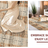 Ultra Soft Area Rug, Non Slip, Stain Resistant, Washable Area Rugs for Living Room, Bedroom, Vivid Textured Animal Print Style(Beige)